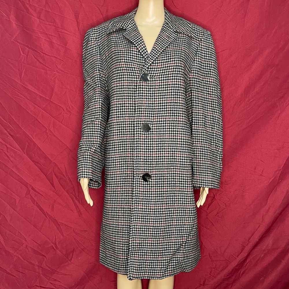 Vintage Amalgamated Clothing Workers of America Tweed Houndstooth Overcoat XL
